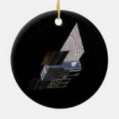 MarCO CubeSat Alien Mars Farewell Keramisch Ornament (Achterkant)
