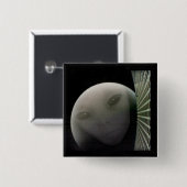 MarCO CubeSat Alien Mars Farewell Vierkante Button 5,1 Cm (Voorkant /achterkant)
