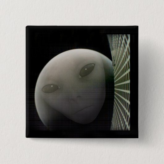 MarCO CubeSat Alien Mars Farewell Vierkante Button 5,1 Cm (Voorkant)