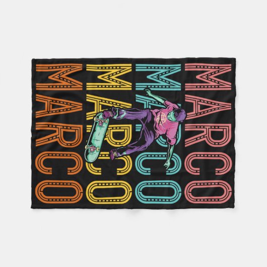 Marco Custom Skateboarding Hob Fleece Deken (Voorkant (Horizontaal))