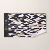 Marco Driehoek Geometrisch Bruin Grijs Patroon Bad Handdoek (Handdoek)
