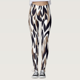 Marco Driehoek Geometrisch Bruin Grijs Patroon Leggings