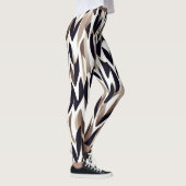 Marco Driehoek Geometrisch Bruin Grijs Patroon Leggings (Rechts)