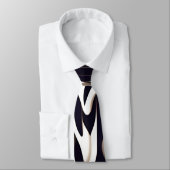 Marco Driehoek Geometrisch Bruin Grijs Patroon Stropdas (Gebonden)