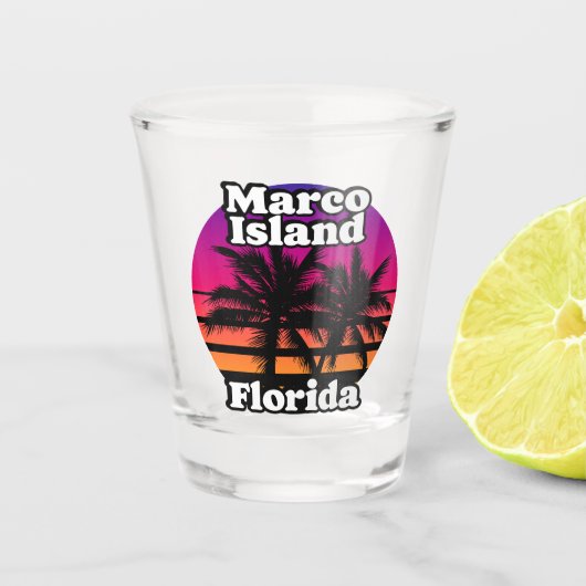 Marco Island Beach Florida Shot Glas (Voorkant)