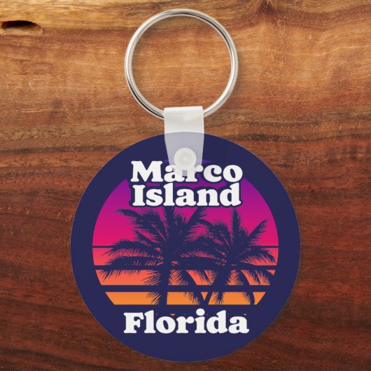 Marco Island Beach Florida Sleutelhanger (Achterkant)