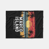Marco Island Beach Florida Surfboard Beach  Fleece Deken (Voorkant (Horizontaal))