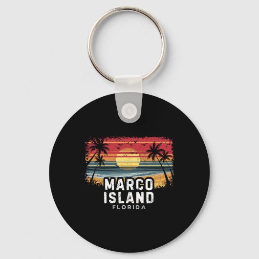 Marco Island Beach Florida Surfboard Beach  Sleutelhanger (Voorkant)