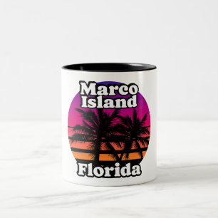 Marco Island Beach Florida Tweekleurige Koffiemok