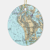 Marco Island FL Grafiek Keramisch Ornament (Links)