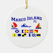Marco Island FL Signal Flags Keramisch Ornament (Voorkant)