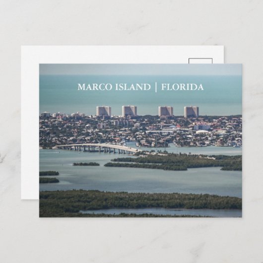 Marco Island Florida Arial Uitzicht Briefkaart (Voorkant / Achterkant)
