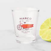 Marco Island Florida  Beach Surfing Shot Glas (Voorkant)