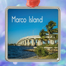 Marco Island Florida Bridge Metalen Ornament
