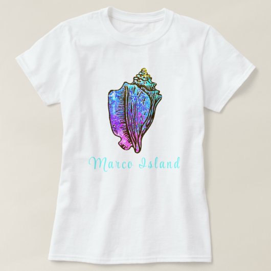 Marco Island Florida Conch Shell T-shirt (Design voorkant)