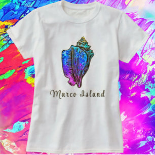 Marco Island Florida Conch Zee Shell T-shirt