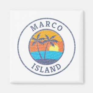 Marco Island, Florida Faded Classic Style Magneet