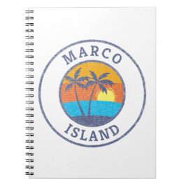 Marco Island, Florida Faded Classic Style Notitieb Notitieboek