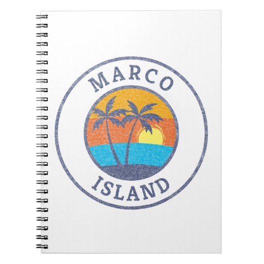 Marco Island, Florida Faded Classic Style Notitieb Notitieboek (Voorkant)