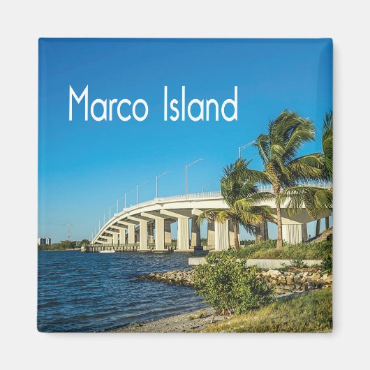 Marco Island Florida met Bridge Magneet (Voorkant)