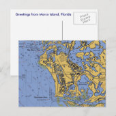 Marco Island, Florida Nautical Chart Briefkaart (Voorkant / Achterkant)