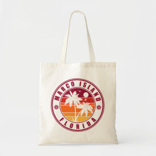Marco Island Florida Palm Tree Vintage 60 s Tote Bag