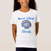 Marco Island Florida Pretty Mosaic Seashell Name T-shirt (Voorkant)