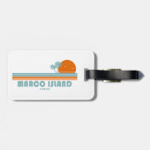 Marco Island Florida Sun Palm Trees Bagagelabel (Achterkant horizontaal)