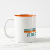 Marco Island Florida Sun Palm Trees Tweekleurige Koffiemok (Links)