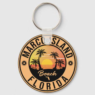 Marco Island Florida surfend Beach Vintage Travel Sleutelhanger