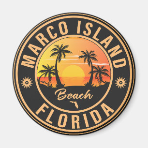 Marco Island Florida surfing Beach Vintage 60s Magneet