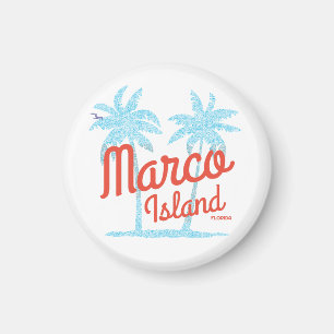 Marco Island Florida Vacation USA Retro Magneet