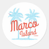 Marco Island Florida Vacation Verenigde Staten Ronde Sticker (Voorkant)