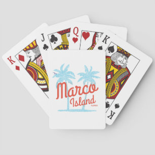 Marco Island Florida Vakantie Vintage VS Pokerkaarten