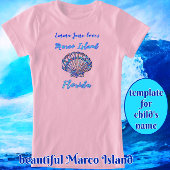 Marco Island Florida zeeschelp met naam T-shirt