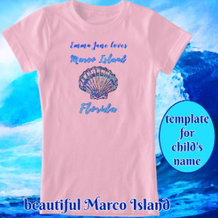 Marco Island Florida  zeeschelp met naam T-shirt