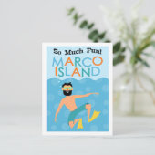 Marco Island Fun Hipster Travel Briefkaart (Staand voorkant)