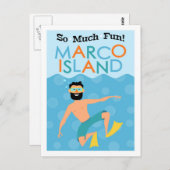 Marco Island Fun Hipster Travel Briefkaart (Voorkant / Achterkant)