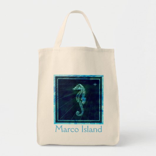 Marco Island Seahorse Canvas tas (Voorkant)