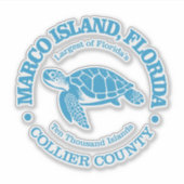 Marco Island (zeeen schildpad) Sticker (Voorkant)