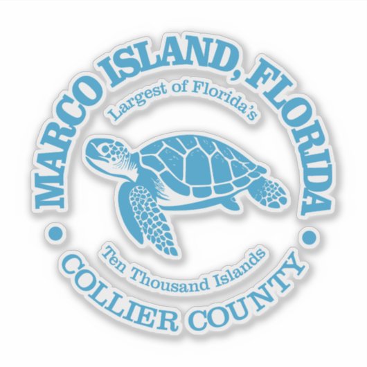 Marco Island (zeeen schildpad) Sticker (Voorkant)