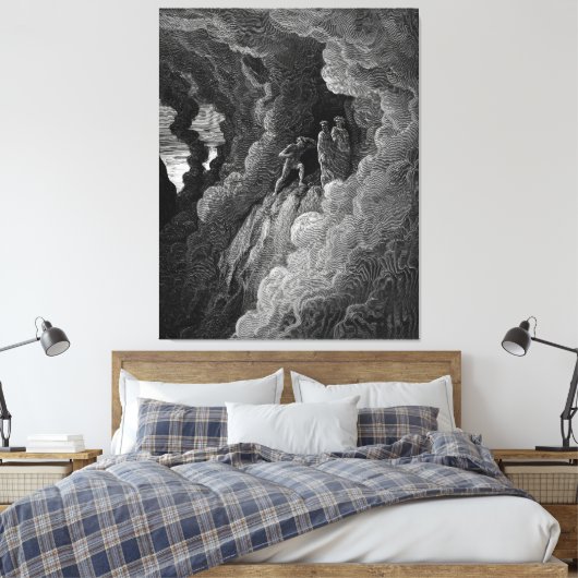 Marco Lombardo volgt de dichters Dante Canvas Afdruk (Insitu (Slaapkamer))