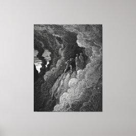 Marco Lombardo volgt de dichters Dante Canvas Afdruk