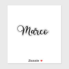 Marco Naam - Handgeschreven kalligrafie Sticker