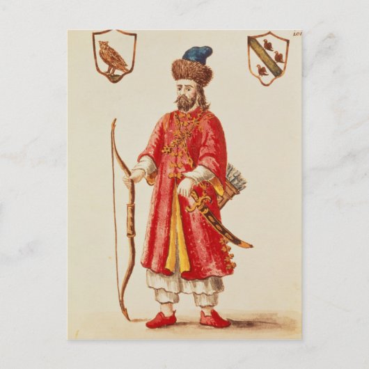 Marco Polo gekleed in Tartar costume Briefkaart (Voorkant)
