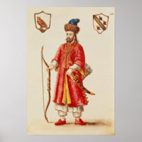 Marco Polo gekleed in Tartar costume