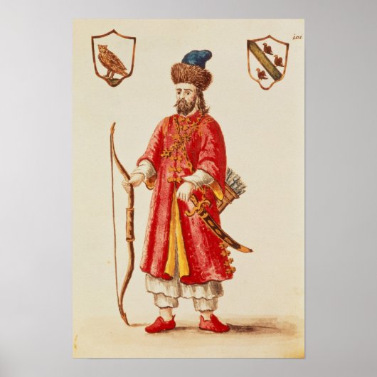 Marco Polo gekleed in Tartar costume Poster (Voorkant)