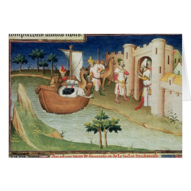 Marco Polo met olifanten en kamelen die aankomen (Voorkant Horizontaal)