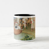 Marco Polo met olifanten en kamelen die aankomen Tweekleurige Koffiemok (Center)