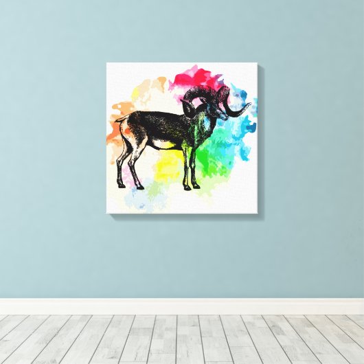 Marco polo-schaap canvas afdruk (Insitu (Houten vloer))